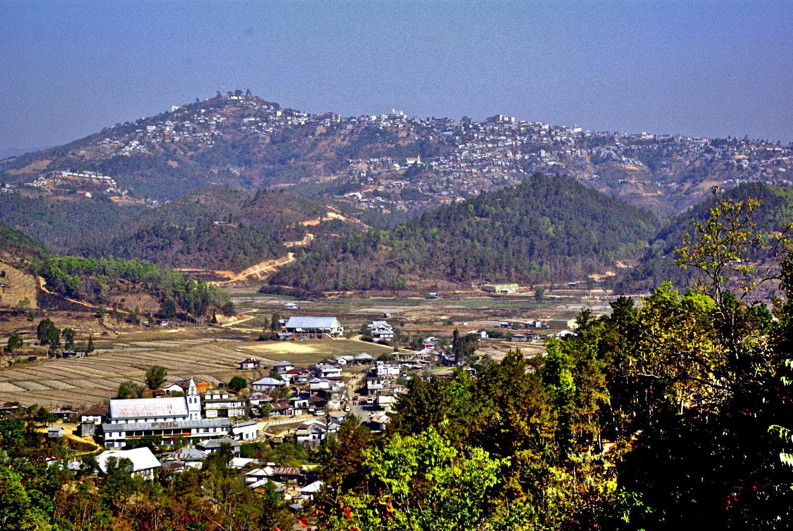 Champhai,_Mizoram,_from_south,_with_Zotlang_in_the_foreground