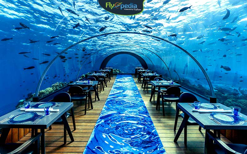 Underwater restaurant Maldives
