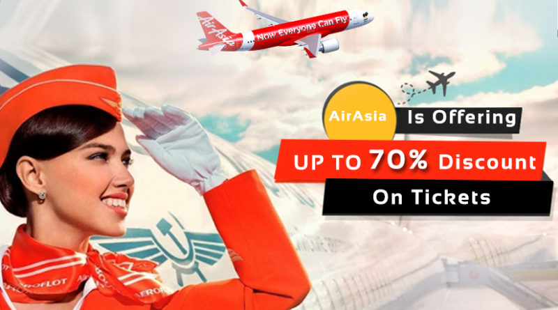 AirAsia to Offer Up to 70% Discount On Air-Tickets to All Destinations
