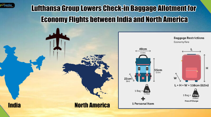 Lufthansa Group Lowers Check-in Baggage Allotment for Economy Flights between India and North America