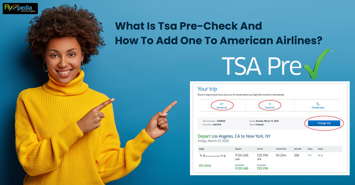add tsa precheck to existing reservation american